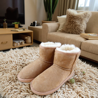 Bottes d'hiver pour femme en véritable peau de mouton australienne double face, modèle très demandé