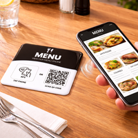 Etiqueta NFC con Código QR para Menú Digital en Mesa de Restaurante, Tocar para Ver el Menú, Pedidos sin Contacto para Cafetería, Bar, Hotel