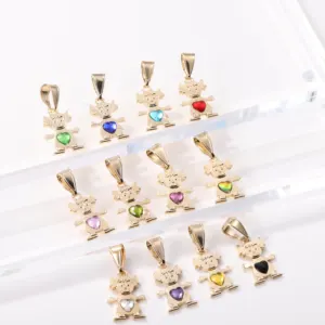 Elfic Cute Girls Jewelry Kids Jewelry Sets Charms Kids Necklace Pendant Gold Plated 14k Joyeria De Ninos Dijes Oro Laminado