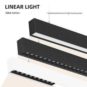 Modern Linear Pendant <b>Light</b> Aluminum White Black Rectangle White LED 36W Office Building Indoor Lighting - Product Image 4