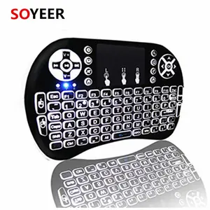 Soyeer Rii I8ワイヤレスキーボード (スマートテレビ用) アラビア語キーボードAndroidテレビリモコン