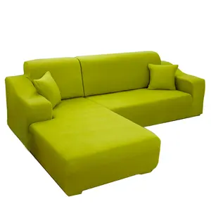中国工厂批发沙发套纯色沙发套l形沙发垫套，带免费枕套