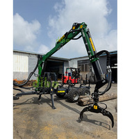 Tracteur forestier DIBO CE TUV, hydraulique, 3 tonnes, usage domestique, 4 roues motrices, chargeur de grumes avec grue à grappin de 4,2 m