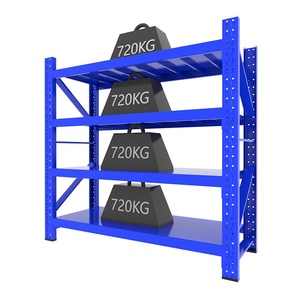 Étagère en rack personnalisée robuste Étagère en métal de qualité supérieure Étagère de rangement fabriquée en usine Étagère de stockage Étagère en acier Entrepôt - Product Image 2