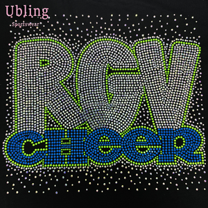 شعار مخصص بالجملة مخصص حجر الراين نقل الحرارة تصميم لامع بلينغ نقل للتيشيرت - Product Image 4