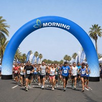 Arche de signalisation gonflable de marque MORNING pour les parcours de marathon, les courses communautaires et les événements sportifs