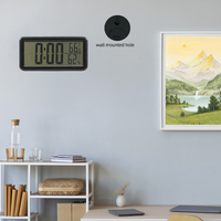 Reloj de Escritorio Digital para Interiores, Calendario, Termómetro, Higrómetro, Pantalla LCD, Medidor Electrónico de Temperatura y Humedad con Retroiluminación