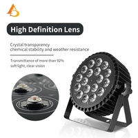 AICPOSE Personnalisation 18x18W 6-en-1 RGBWA+UV IP33 Beam 25 DMX512 Projecteur LED Par pour Fête DJ Scène