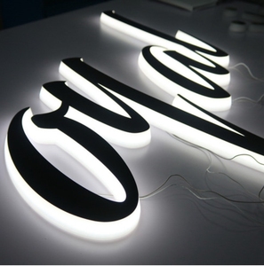 3D Đen Acrylic <span class=keywords><strong>LED</strong></span> thư ký trong nhà cửa hàng treo tường kim loại biển báo cho xe quảng cáo chiếu sáng cho các công ty bệnh viện - Product Image 3