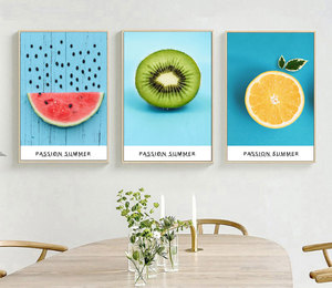 Pintura <span class=keywords><strong>de</strong></span> fruta, sandía, naranja, lienzo, arte moderno impreso, arte <span class=keywords><strong>de</strong></span> pared en venta - Product Image 4