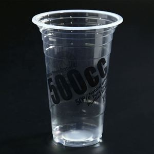 Disposable PP Plastic Soft Customizable Design Heat Transfer Printed Bubble Milk Tea Coffee Fruit Juice <b>Cups</b> <b>Cold</b> Hot Drinks - Product Image 1