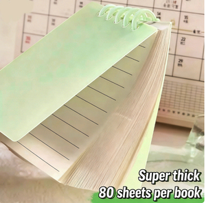 Blocco Note Portatile in Cartone da 80 Fogli con Chiusura in Plastica, Taccuino Piccolo Senza Fori in Metallo - Product Image 3