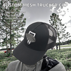High Quality 3D Embroidery Custom Mesh Baseball Cap Wholesale Solid Color Trucker <b>Hat</b> with Custom Logo for Sports <b>Summer</b> Fishing - Product Image 2