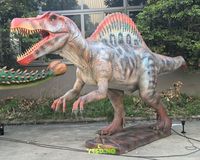 Modèle de dinosaure animatronique réaliste Spinosaurus, dinosaure hyper dynamique pour parc d'aventure, jardin, extérieur