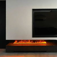 Cheminée électrique à vapeur d'eau avec simulation de flamme 3D, murale, avec système de contrôle intelligent