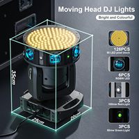 150W LED Gyro Swing Light XYZ Faisceau stroboscopique rotatif à 3 axes RGBW DJ Stage Lights DMX512 Effet laser activé par le son