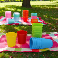 Ensemble de tasses en plastique réutilisables pour enfants, nouveauté, bébés, eau, bière, café, thé, couleurs empilables, 240ml