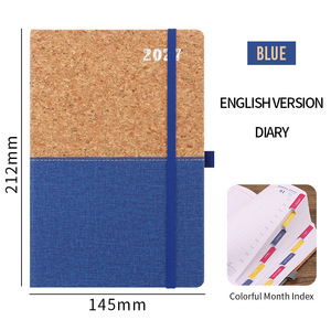 Carnet en liège A5 marron imprimé, 100 feuilles, reliure cousue, écologique, promotionnel, vente en gros - Product Image 4