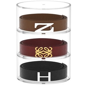 Belt <strong>Storage</strong> <strong>Box</strong>, Transparent Acrylic Belt <strong>Storage</strong> <strong>Box</strong> Multi-Cell <strong>Storage</strong> Household Watches/<strong>Ties</strong>/Jewelry/Rings and Other Access - Product Image 1