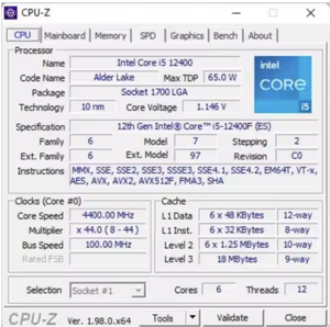 ของแท้ใหม่เอี่ยมสำหรับ Core I5 12400 รุ่นที่ 12 ความเร็ว 2.5GHz LGA1700 6-Core 12nm ซีพียูเดสก์ท็อป ราคาขายส่ง สำหรับแล็ปท็อปโลหะ - Product Image 5