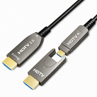 Câble Fibre Optique HD 2.0 Ultra HD 4K Détachable Haute Vitesse Longue Portée pour Écran d'Ordinateur
