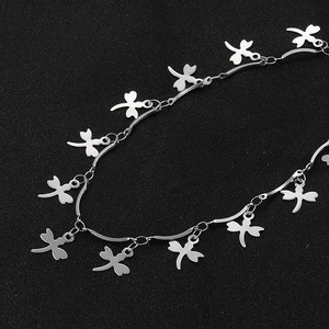 Collar de Cadena Hecho a Mano en Acero Inoxidable, con Forma de Libélula en Dorado y Colorido, Creativo, DIY, de Alta Calidad, para Hombres y Mujeres - Product Image 6