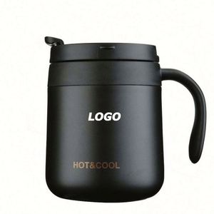 Mug à café isotherme en acier inoxydable avec poignée pour couples, tasse à thé portable pour la maison ou le bureau, idéal pour les cadeaux - Product Image 1