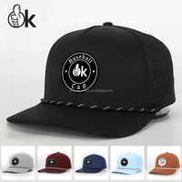 Gorra de Cuerda Trenzada de Poliéster, Gorras de Camionero Impermeables para Niñas, Gorras de 5 Paneles para Hombre, Diseñador para Logotipo Personalizado, Gorras Desestructuradas para Mujer