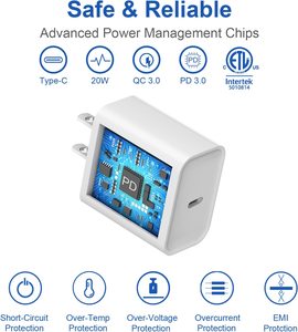 20W Pd Nhanh Chóng Sạc Gốc Nhà Máy Adapter USB C Loại C Sạc Cho iPhone 16 15 14 13 12 Pro Max - Product Image 3