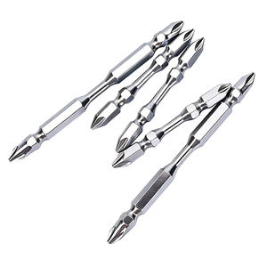 Puntas de Destornillador Phillips PH2 de Doble Extremo, 65 mm, Cromadas en Perla, S2, Antideslizantes, de Aleación Eléctrica, Magnéticas - Product Image 3