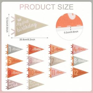 Bandera Triangular de Fieltro Personalizada con Logotipo Sublimado, para Cumpleaños de Bebés, al por Mayor, Precio Bajo, Alta Calidad - Product Image 3