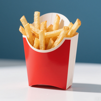 Boîtes en papier écologiques haut de gamme personnalisées pour frites, hamburgers et poulet, avec carton ivoire pour l'emballage de la restauration rapide