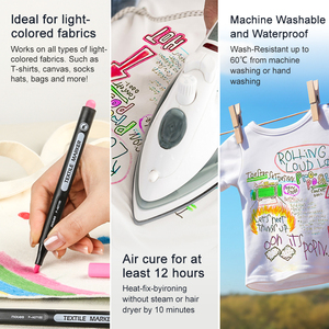 P-A07100 Mobee 12 pcs/set <span class=keywords><strong>Stylo</strong></span> <span class=keywords><strong>marqueur</strong></span> <span class=keywords><strong>pour</strong></span> tissu de haute qualité <span class=keywords><strong>pour</strong></span> le bricolage Céramique Art Designs personnalisés Set de marqueurs <span class=keywords><strong>pour</strong></span> tissu - Product Image 5