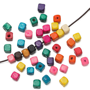 Square Wooden <b>Beads</b> Loose Solid Wood 6mm For Bracelet Making DIY Jewelry Crafting Accessories Multicolor <b>Set</b> - Product Image 4