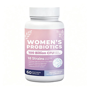 Cápsulas de Probióticos con Extracto de Arándano Vegano OEM para la Salud Intestinal de Mujeres Adultas - 60 Cápsulas/Botella - Product Image 1