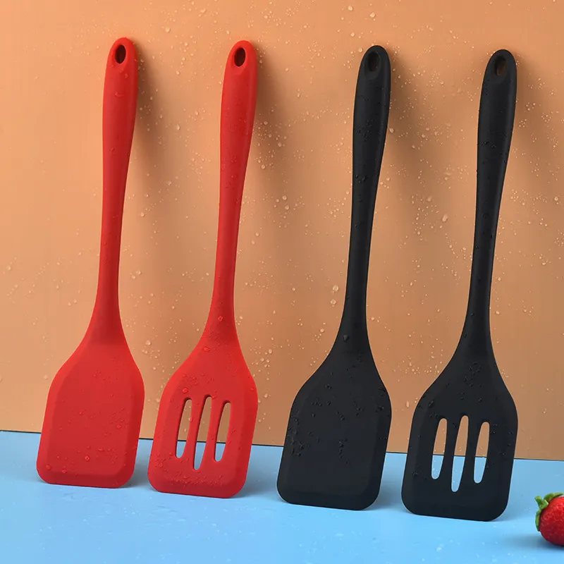 Food-grade silicone spatula Non-stick pan Heat-resistant kitchen utensil Stir-fry slotted Turner spatula