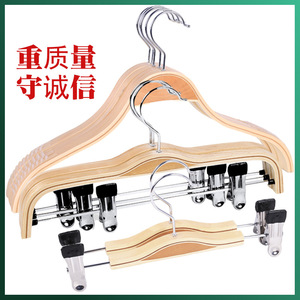 Cintres en bois antidérapants sans trace pour magasins de vêtements, vêtements pour enfants, vente en gros de cintres à manteaux de Jize Hebei - Product Image 5