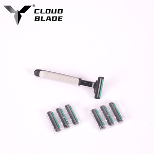 Мужская бритва CLOUD с лезвиями из нержавеющей стали и ручкой из АБС-пластика для бритья лица, подмышек и зоны бикини - Product Image 2