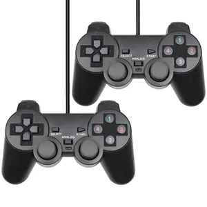 Çift şok USB kablolu PC oyun denetleyicisi Gamepad PC bilgisayar oyun Joystick ile uyumlu PC bilgisayar dizüstü bilgisayar