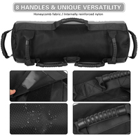 Sac de sable en nylon alvéolé personnalisé MKAS avec logo, 10-30 kg, 8 poignées, pour entraînement fonctionnel, musculation et exercices en salle de sport
