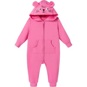 Mono con capucha unisex para bebé, de manga larga, con cremallera, de algodón, de una pieza, para uso diario. - Product Image 1