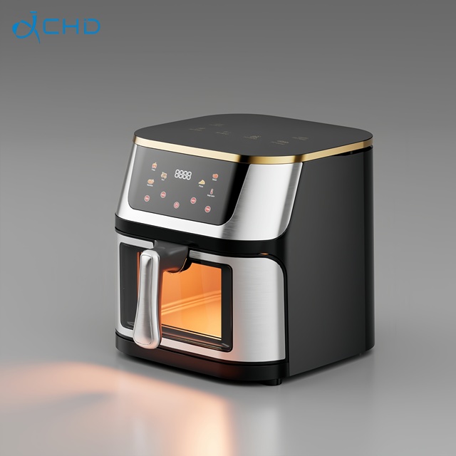Large 10L Capacity Touch Screen Smart Air Fryer Oven Digital Commercial LCD Display Household Hotel Electric Plastic
