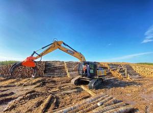 Grappin forestier rotatif à haute résistance Xuvol pour excavateur de 20 à 25 tonnes avec moteur de réduction à piston - Product Image 4