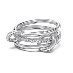 Dylam Fashion Jewelry for Women S925 <b>Silver</b> Rhodium Plated Multiple Layer 5A Zirconia <b>Stacking</b> Daily Wear Accessories Jewellery - Product Image 1