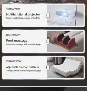 Cama Inteligente con Proyector Doble, de Cuero Genuino, Multifuncional, con Masaje Eléctrico, Plegable, para Cine en Casa y Dormitorio - Product Image 2