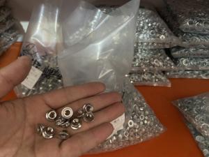 Écrous de roue de camion à 12 pans, standard, en titane, pour conversion de centre, avec insert M8 en acier inoxydable long, sans écrou M7, avec bride - Product Image 5