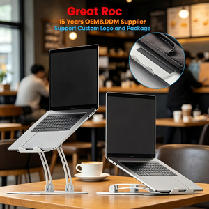 <span class=keywords><strong>Support</strong></span> pour ordinateur <span class=keywords><strong>portable</strong></span> en aluminium <span class=keywords><strong>ventilé</strong></span>, pliable, réglable en hauteur et en angle, <span class=keywords><strong>portable</strong></span>, pour ordinateurs portables de 17 pouces, gris argenté - Product Image 1