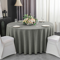 Nappe ronde en polyester épais résistante à la chaleur 300 g/m² avec motif uni