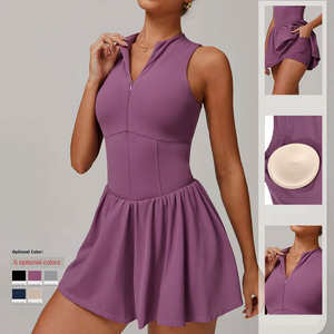 Falda de tenis Cloud Sense A-Line con cremallera frontal, estampado anti-rozaduras, ecológica, transpirable, hasta la rodilla, para correr al aire libre - Product Image 1