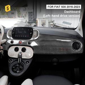 Phụ kiện nội thất 2016 2023 cho Fiat 500 Bảng điều khiển sợi carbon Shasha (Verson tay lái bên trái) - Product Image 2